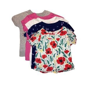 5 Girls 5T Short Sleeve T-shirt Lot Bundle
